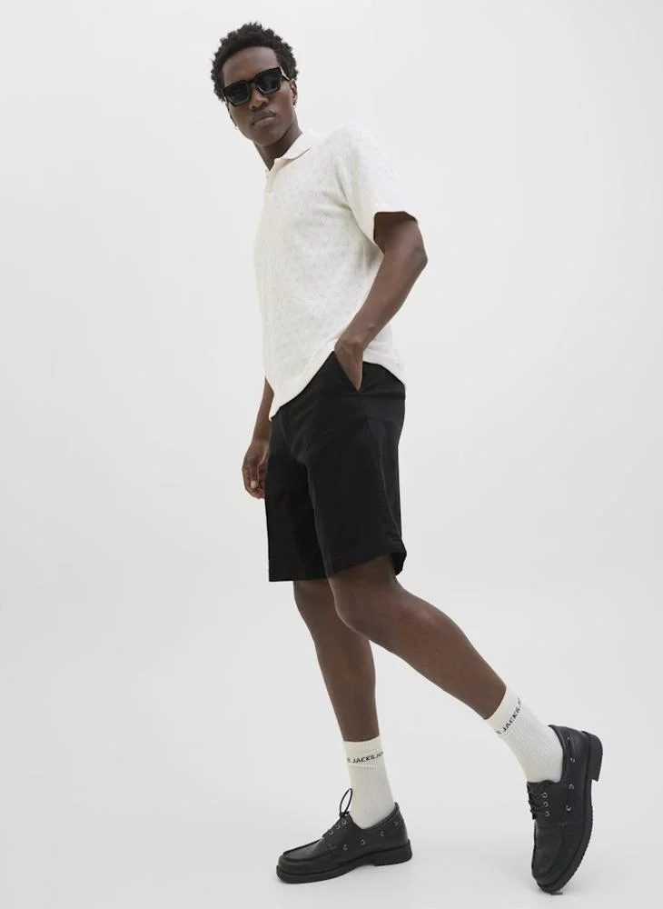 JACK & JONES Black Casual Chino Shorts for Men | Best Price UAE